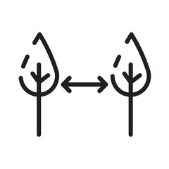 Distance Eco Growing Line Icon