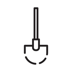 Dig Garden Shovel Line Icon