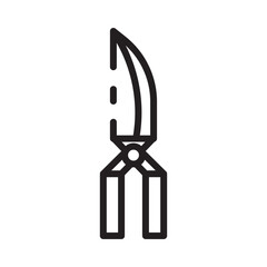 Farming Shears Tool Line Icon