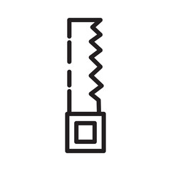 Garden Saw Tool Line Icon