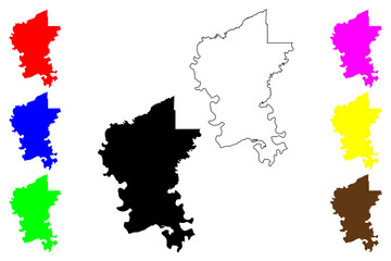 Greene County, Alabama (Counties in Alabama, United States of America,USA, U.S., US) map vector illustration, scribble sketch Greene map