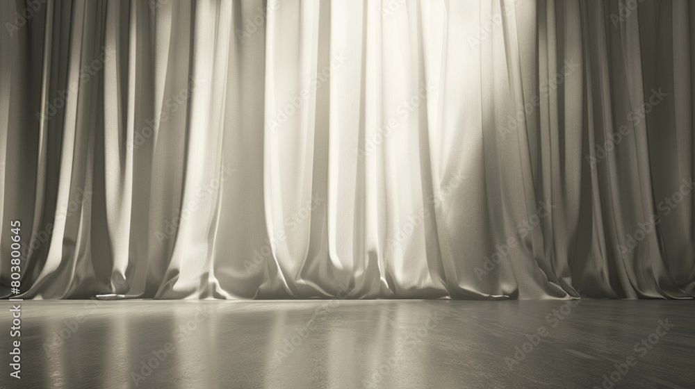 Poster curtains stage light on background. mock up product display podium with generative ai.