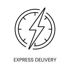 Express Delivery line vector icon with editable stroke