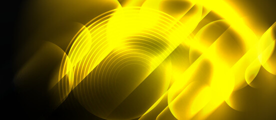 A mesmerizing pattern of glowing yellow tints and shades against a black background resembling a wave. Closeup macro photography showcasing symmetry and art with hints of electric blue