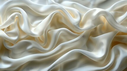 Obraz premium Soothing Ivory Fabric with Delicate Light and Shadow