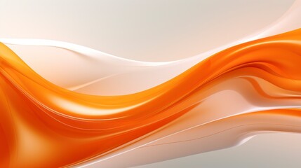 Obraz premium Abstract waves in white and orange color
