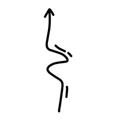 hand drawn doodle arrow 