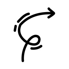 hand drawn doodle arrow 