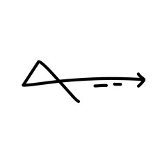 hand drawn doodle arrow 