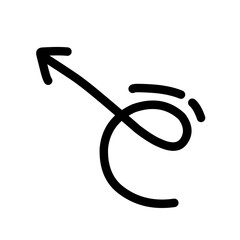 hand drawn doodle arrow 