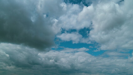 Dark Gray Clouds In Sky Of Rainy Season. Enlightenment Concept. Rain Is Coming. Beautiful Storm...