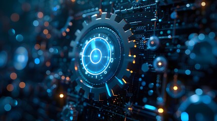 Obraz premium Business Concept Visual for Software Technology Process