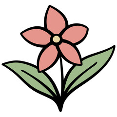 Pink Flower with Stem