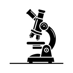 Icon microscope black and white vector