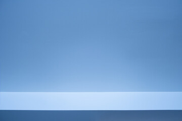 Wall interior background, studio and backdrops show products. with soft light shadow from window...