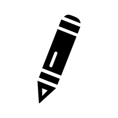 pencil icon, black and white , vector