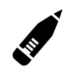pencil icon, black and white , vector