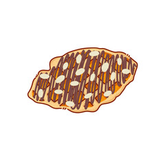 Nutella almond croffle