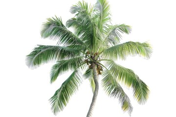 Fototapeta na wymiar A palm tree in an isolated plant image on a white background. Generative Ai