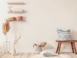 Contemporary minimalist interiors in neutral tones