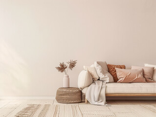 Contemporary minimalist interiors in neutral tones