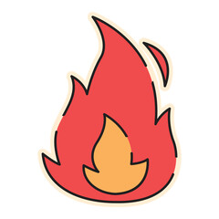 Fire Sticker Vector