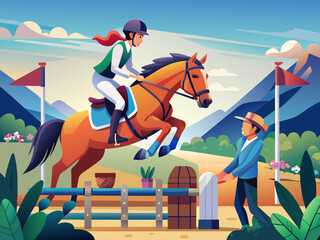 Obraz premium horse and rider