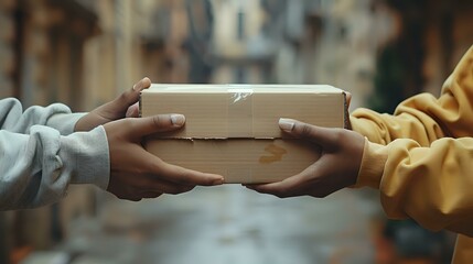 Obraz premium Handing Over Electronics: Transitioning the Devices