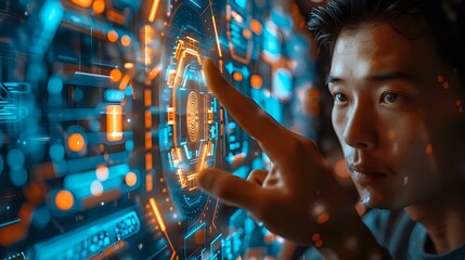 Sleek and Contemporary Image of Cybersecurity and Data Management