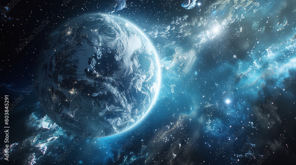 Wall mural in this luminous realm, graphical images are not mere creations but cosmic voyagers, traversing the 