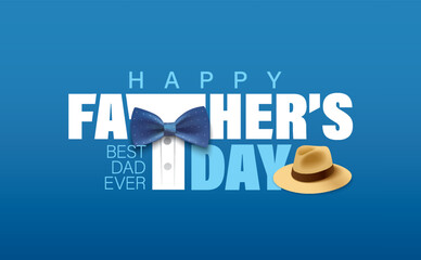 Happy Father’s Day Calligraphy greeting card. Vector illustration.