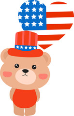 Happy Fourth of July bear.