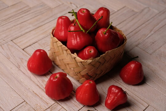 Water guava is a plant in the guava family or Myrtaceae originating from Southeast Asia. Syzygium aqueum. jambu air.