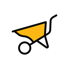 Wheelbarrow vector icon