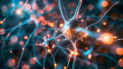 Exploring the intricate world of neurobiology enhancing cognition and understanding neural networks. Concept Neurobiology, Cognition, Neural Networks, Brain Research, Cognitive Function