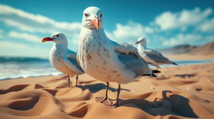 seagull on the beach