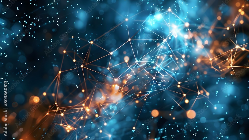 Poster cuttingedge technology network big data cloud computing 3d ai . concept technology trends, network i
