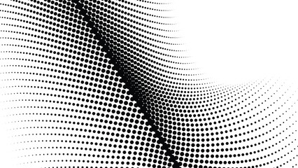 Black and white halftone dots pattern. abstract vector background