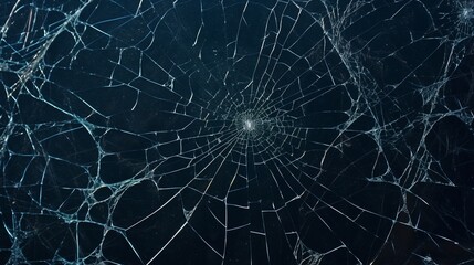 蜘蛛の巣状に割れたガラス16