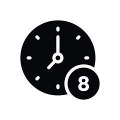8 Hours� Time vector icon