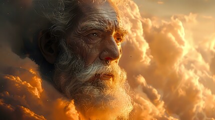 The Contemplative Elder: A Powerful Portrait of Ancient Wisdom