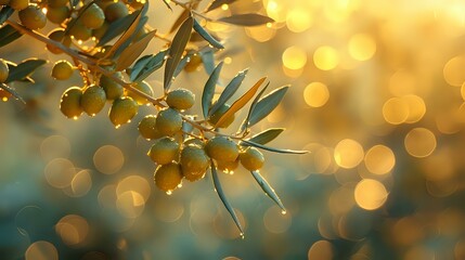 Soothing Olive Grove Landscape in the Warmth of the Sunlight