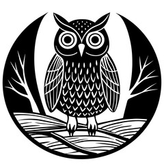 owl on a white background