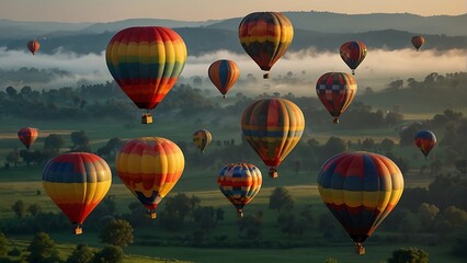 hot air balloon in flight  Spectacular Balloon Fiesta Sky's Symphony 