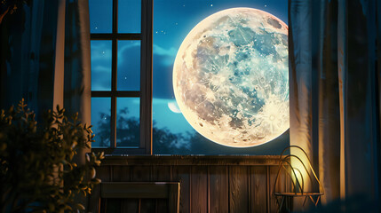 moon over the window