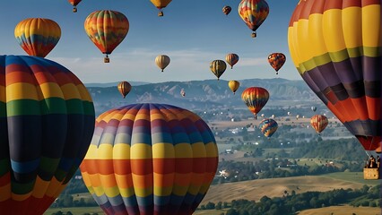 hot air balloon in flight  Spectacular Balloon Fiesta Sky's Symphony 