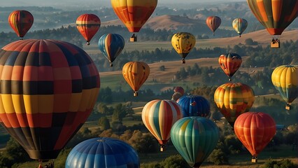 Obraz premium hot air balloon Spectacular Balloon Fiesta Sky's Symphony 