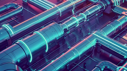 Industrial pipeline complexity in a futuristic setting
