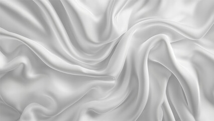 Obraz premium Drapery silk fabric luxury background. Wavy satin cloth texture pattern. Elegant curve motion image realistic design.