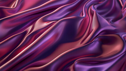 Obraz premium Drapery silk fabric luxury background. Wavy satin cloth texture pattern. Elegant curve motion image realistic design.
